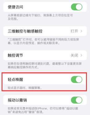 珲春苹果授权维修站分享iPhone轻点无法唤醒怎么办